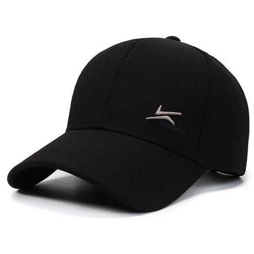 Hat Men's Baseball Cap Spring and Autumn Sun Shade Hat Middle-aged and Elderly Casual Outdoor Sun Hat Peaked Cap Fishing Hat Black