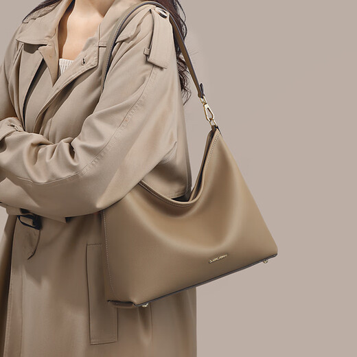 viney cowhide crossbody bag women's bag brand underarm bag tote bag birthday gift for girlfriend wife [khaki] light luxury high-end practical shoulder bag large capacity fashionable and versatile commuting bag