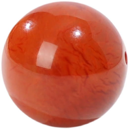 Caihe 6A raw ore southern red agate bracelet bracelet loose beads round beads southern red bracelet jewelry with flame red beads