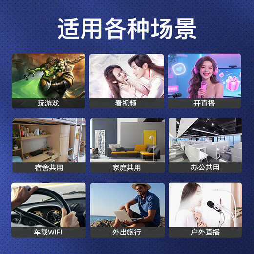 Flashfish 2025 verdadero 5g móvil portátil wifi6 triple red tarjeta de red inalámbrica WiFi portátil red completa enrutador de banda ancha coche portátil juego dedicado 5G versión de triple red velocidad de red 300 ~ 500M+ velocidad de red violenta baja latencia