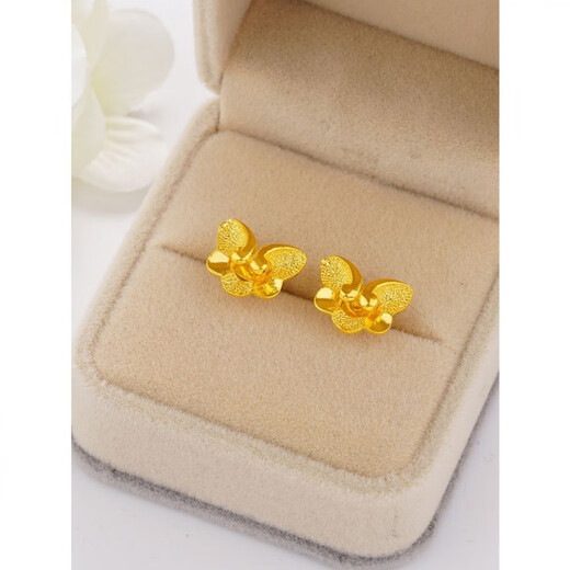 Pupan Lao Phoenix Gold Small Earrings for Women Ruyi Knot Ear Sticks Plated Personalized Earrings Earrings as Gifts for Girlfriends Butterfly Earrings