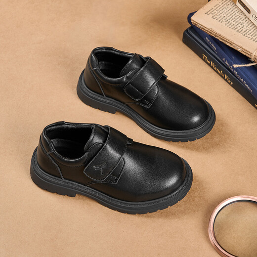 Rote Libelle Kinderschuhe Jungen 2025 Herbst- und Winterkinder -Kinder -Kinder -Kinder -Teen -Klein -Lederschuhe Q53AD005 Black 37