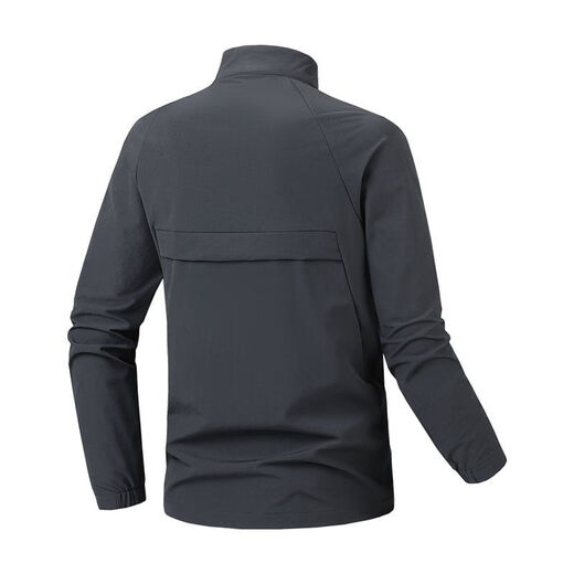 Under Armor Sports Stand Collar Jacket Men's 2025 New Outdoor Cycling Clothing Casual Running Stretch Windproof Jacket Dark Gray 2XL