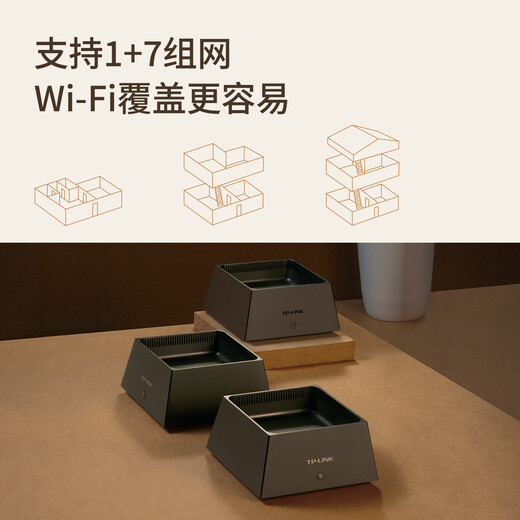 Pulian (TP-LINK) whole house router BE6400 5G WiFi7 sub-master router distributed three-pack K83 Gigabit wireless dual-band 2.5G network port large apartment easy to expand plug and play