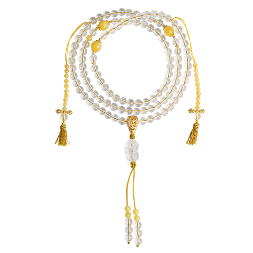 Potala Palace White Crystal Beeswax 108 Beads Necklace Multi-circle Bracelet Pixiu Carved Toy Bracelet for Men and Women Birthday Gift