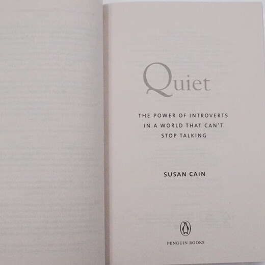 【现货】安静 就是力量 Quiet: The Power of Introverts in a World That Can't Stop Talking 正版进口 Susan Cain 英文原版书