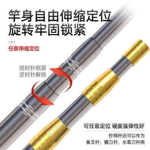 Full set of stainless steel net copying poles, fishing net pockets, folding and thickened telescopic poles, fishing nets, fishing net head fishing gear, 4-meter yellow pole, 4CM large mesh, Dali Ma