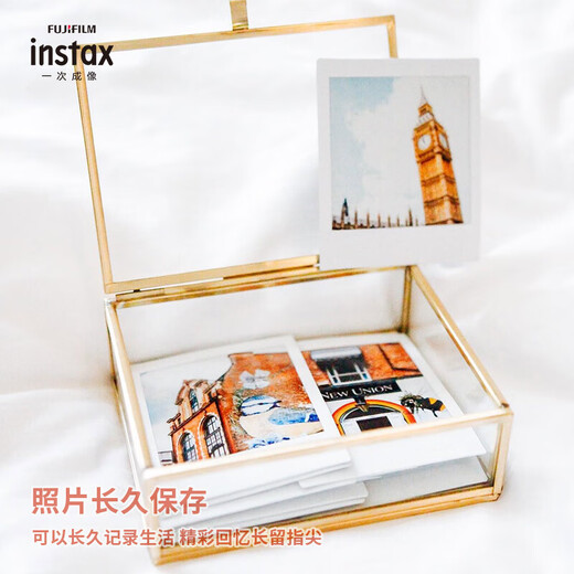 Fuji (FUJIFILM) instax SQ1 SQ40 SQ link instant camera photo printer square photo paper film square white edge (20 photos) + storage box + photo album + refrigerator magnet a box of photo paper