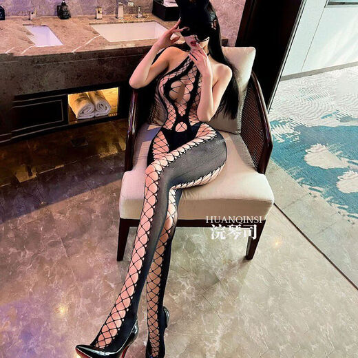 Sexy lingerie, shameful pajamas, sm suit, sexy flirting, hot bed, men's passion jumpsuit, one size fits all, hollow open jumpsuit, thong