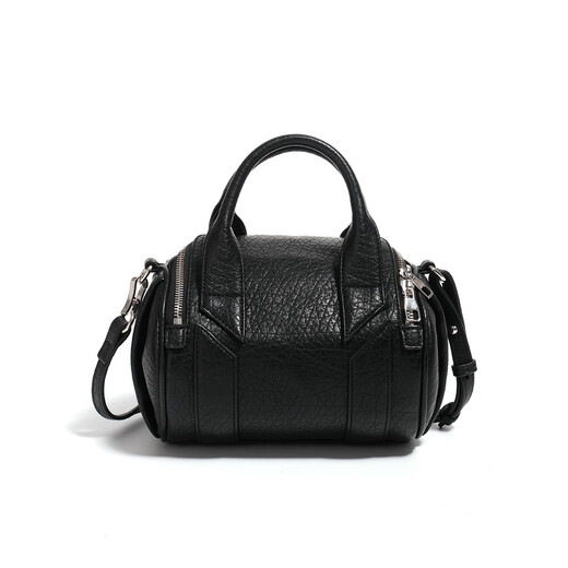 TERRAINCOGNITA brand letter rivet handheld crossbody Boston cylinder bag daily commuting versatile black