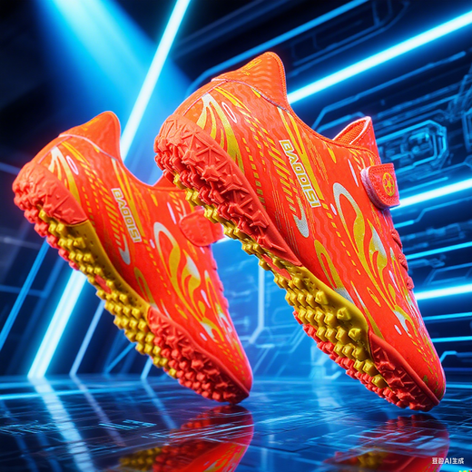 Anshoes autumn and winter Ronaldo children's football shoes for boys, teenagers, primary school boys, sports training competition shoes for boys 189 sky blue broken nails 34