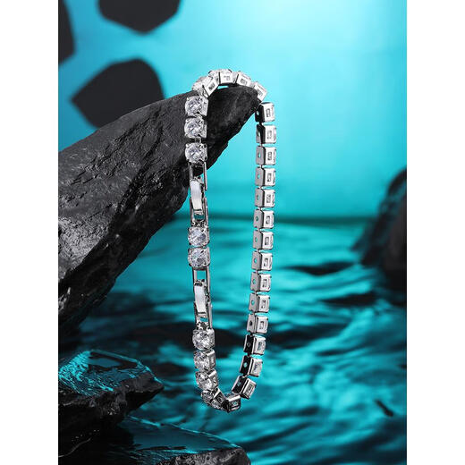 Bhiodha Reverse Love Full Diamond Tennis Bracelet Men's Bracelet Light Luxury Niche Bracelet Hand Accessories Women's Tennis Bracelet Selection Gift Box-Great Value