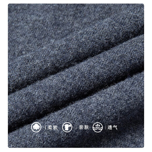 Hengyuanxiang new autumn and winter 100% pure sheep wool men's thickened half-turtleneck sweater middle-aged winter base woolen sweater