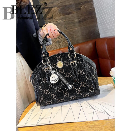 BLZ COWHIDE LIGHT LUXURY Bags para mujeres 2025 Nuevo moderno Bag de cáscara de diamantes de diablo Drineston
