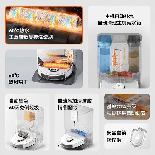 UWANT Youwang fully automatic live water floor washing robot sweeping and mopping all-in-one sweeping and mopping robot u300 u300 automatic upper and lower water version
