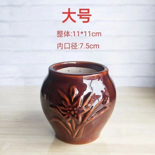 Ye Yu Tehou household old-fashioned garlic pounding clay ceramic coarse porcelain garlic mortar traditional garlic pounding device ceramic garlic jar smashing garlic jar pounding garlic extra thick style glaze smooth large size + wooden stick