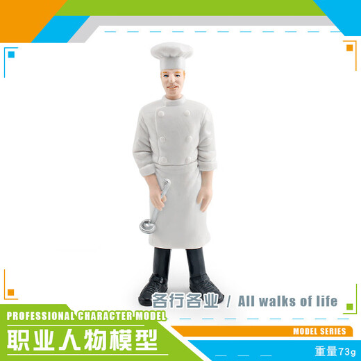 Doll model doctor, nurse teacher, chef security garden fruit farmers electrician ornaments landscaping simulation T15869 All industries 61g