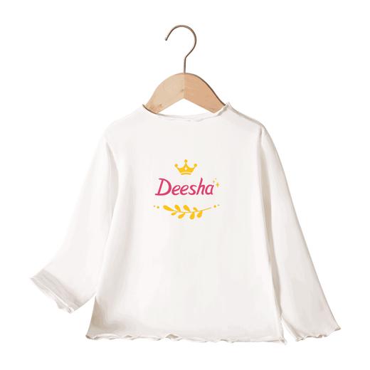 Disha children's clothing children's T-shirt girls' bottoming shirt student baby lace half turtleneck top spring autumn winter thin inner wear