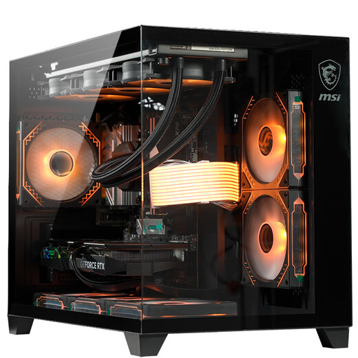 MSI AMD Ryzen 9800X3D/9070XT/5070Ti/5080 desktop assembly computer thousand frames e-sports game design modeling rendering host DIY complete machine configuration two 9800X3D丨24G丨1T丨core display