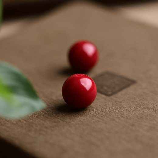 Knock Knock Love Japanese Gem Kaka Ox Blood Red Single Bead Bracelet Loose Bead Jewelry Qiduobao Beads 108 Buddha Beads Coral Imitation 6mm Single Bead