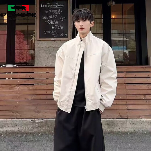 Jacket men's three-proof American flying spring and autumn wear stand-up collar baseball jacket short workwear assault top D60 black clearance special price 3XL heavy upgrade version