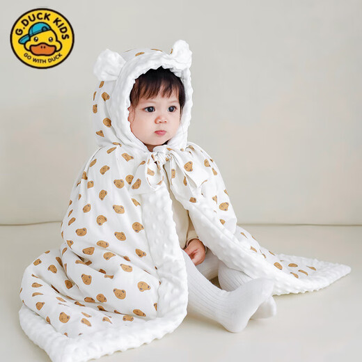 G.DUCKKIDS little yellow duck baby cloak, autumn and winter outdoor windproof jacket for men and women, baby, thickened windshield quilt, children's cloak, Feilong Chengyun - thickened quilted cloak (0-6 years old), 95cm long, 95 cm zipper, reachable