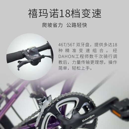 DAHON folding bicycle 20-inch 18-speed SP18 adult men's and women's sports road bicycle competition bicycle KAC083 white pink Shimano-vest line