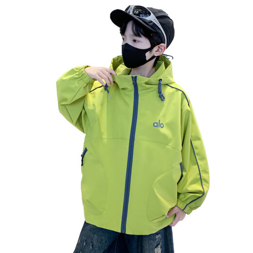 G.DUCKKIDS Little Yellow Duck Boys' Jacket Spring and Autumn 2025 New Children's Jacket Boys' Jacket Medium and Large Children's Windbreaker Hooded Navy Blue 170 Recommended for 15~16 years old 160-170cm cm