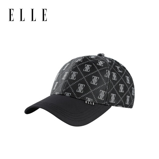 ELLE sun protection baseball cap for women summer classic presbyopia outdoor fashion face-showing small duck cap black adjustable