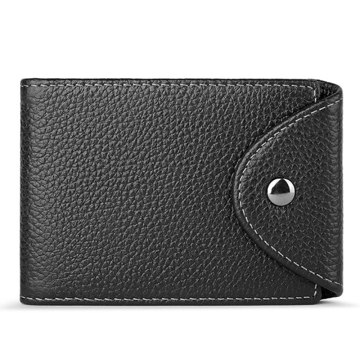 Ellen Fantasia Licencia de conducir de cuero genuino Case de cuero de cuero para hombres Bolsa de certificado multifuncional Licencia de conducción Case de cuero Bolsa de tarjetas de gran capacidad Multi-tarjetas Negro Negro
