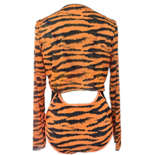 Dasheng swimsuit professional racing student one-piece new Monkey King resort hot spring quick-drying elastic long-sleeved sun protection swimming children's shorts M