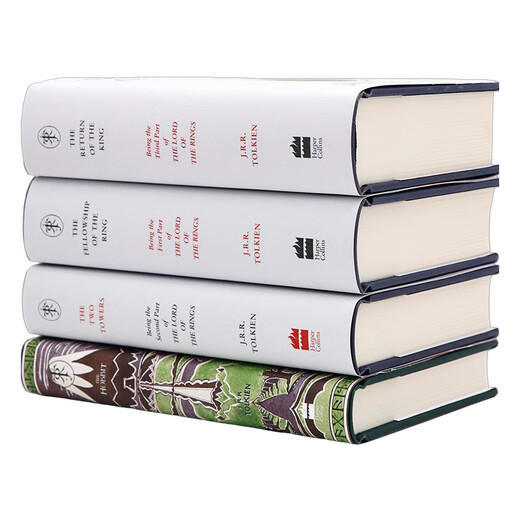 The Hobbit The Lord of the Rings The Lord of the Rings English Original The Hobbit The Lord of the Rings JRR Tolkien 80th Anniversary Gift Box Set 4 volumes of Tolkien novels sold together The Hobbit The Lord of the Rings The Lord of the Rings