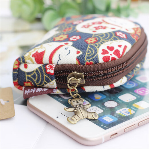 Japanese cat small wallet short Korean version cute small fresh coin purse female mini student coin storage bag Lucky Cat