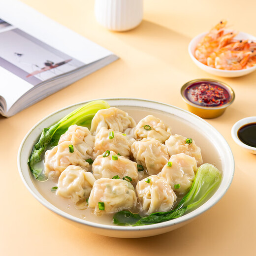 Yuan Ji Weixiang x Fresh Jingcai Yuan Ji Yun Dumpling Fresh Shrimp Crab Roast Three Pin Wonton Platter 24 500g Fresh Meat Breakfast Wonton