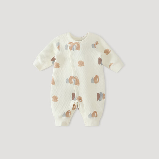 Bali Piggy Baby Silk Jumpsuit Autumn and Winter Thickened Warm Newborn Clothes Newborn Winter Infant and Toddler Ha Yi Rainbow Dreamland 73cm