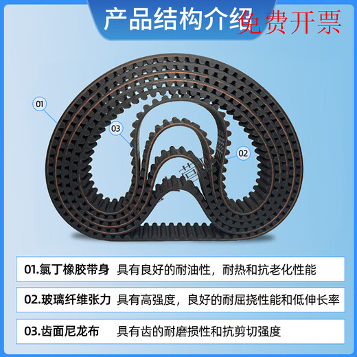 奉希橡胶同步带HTD1386-14M 1400-14M 1414-14M 1428-14M齿形传动皮带 30mm HTD 1386-14M