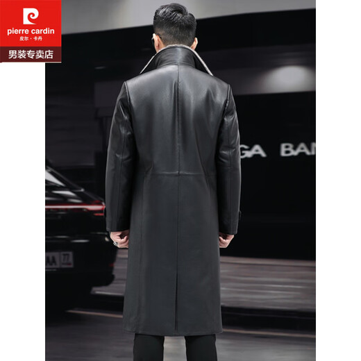 Pierre Cardin (Pierre Cardin) Top Layer Cowhide Cuir en cuir entier Fourrure de vison Parka intégrée Mid-Longueur Windbreaker Men's Fur Mink Fur Inner Fur Coat noir 2xl Taille / 180 MODÈLE 150-170JIN [Jin est égal à 0,5 kg]