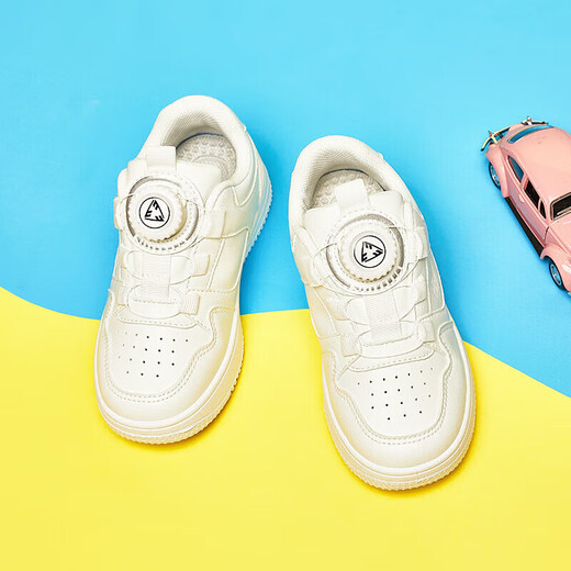 Warrior children's shoes for boys and girls, white shoes, button sports shoes, running shoes, sneakers WZ(CL)-0305 white 35