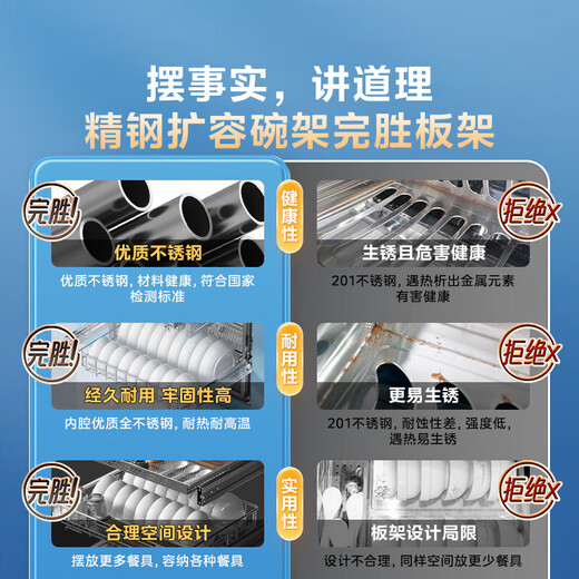 Midea Nuanyang disinfection cabinet two-star household built-in kitchen tableware cupboards bowls and chopsticks teacup tea set UV baby bottle 110L three-layer large capacity two-star 110L 110HQ2pro