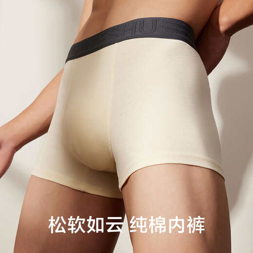 There is a tree men's underwear men's autumn and winter pure cotton breathable bottom crotch underwear 10A antibacterial traceless breathable boxer briefs men