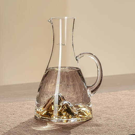 Genasi high-end light luxury white wine wine divider household large crystal glass red wine decanter wine divider wine jug wine set 1000ml with handle thickened wine divider