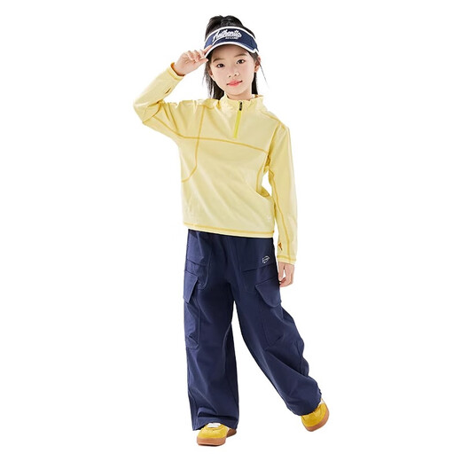 Moonkids children's clothing girls' pants good-looking suit sports training clothes 2025 autumn new children's casual jacket overalls 20943 purple shark pants without socks 110 cm