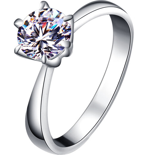 GUIGpt950 Platinum Moissanite Diamond Ring American Star Diamond Moissanite Diamond Ring Jewelry Wedding Ring Mark PT950 D-E/Extreme White LC/Mirror Flawless 100 points