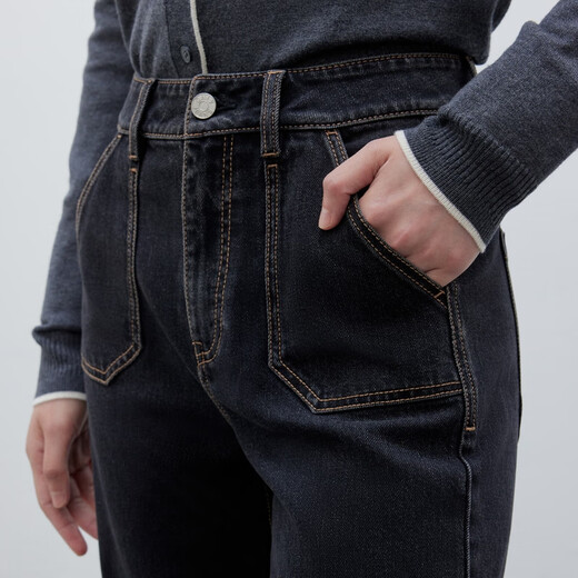 ONLY 2025 Autumn Commuting Retro Washed High Waist Bootleg Pants Jeans for Women|125332065