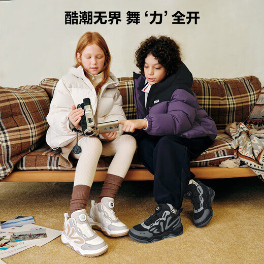 FILA children's shoes cotton boots 2025 winter boys' middle and large children's cotton shoes