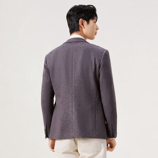 Qipai шерстяной мужской осенний жаккардовый пиджак с плоскими лацканами против морщин, осень 2025 года, для людей молодого и среднего возраста