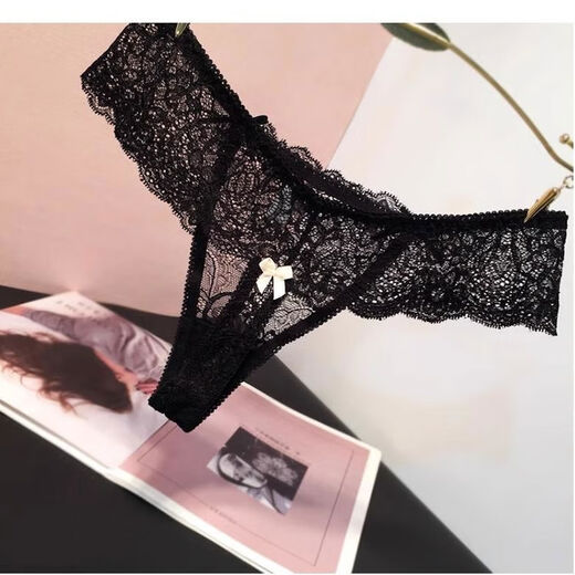 Ultra-thin fat mm plus size sexy lace thong transparent hollow crotchless underwear for women white large size 110-170Jin Jin is equal to 0.5 kg