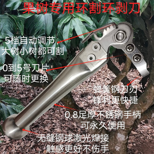 YWZR special knife for lychee girdling, lychee girdling knife, Liyou 23 girdling knives, lychee, longan, fruit tree girdling and apple tool, No. 0 knife, peeling opening 0.75 mm