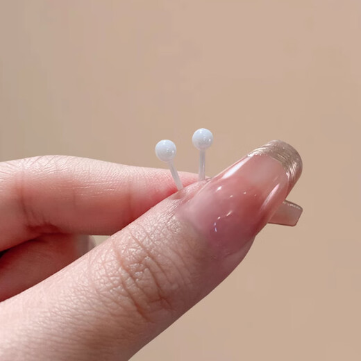 Biological porcelain ear piercing earrings for sleeping, easy to remove, simple, sweet and cute earrings, small and exquisite all-ceramic earrings, bio-porcelain ear piercing earrings, 1 pair, 5mm