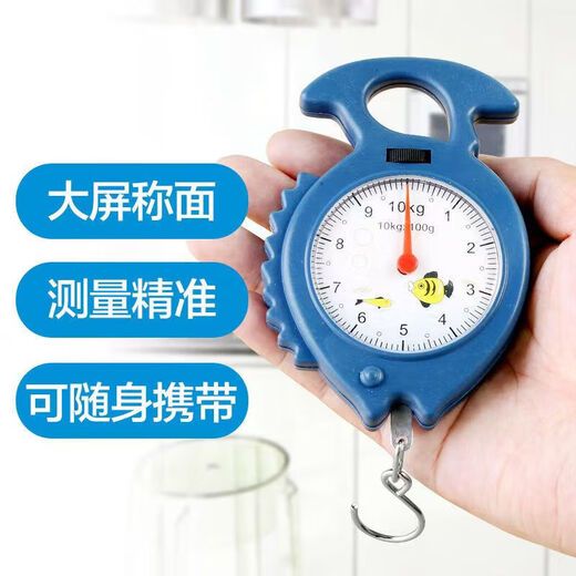 
Hand-held scale Spring scale Fishing scale Small scale Household portable hook groceries Scale High-precision mini luggage scale 10kg Hand-held scale - semicircular model - random color - 1 piece Can be weighed 10kg